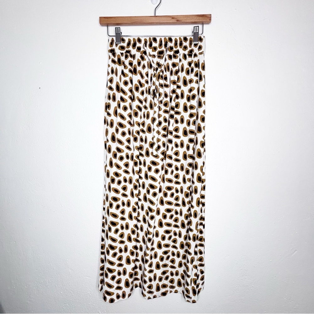 Ali Golden Leopard Print Maxi Skirt Size XS